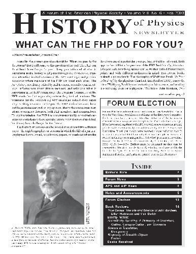 History of Physics Newsletter