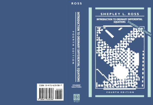 Introduction to Ordinary Differential Equations, Student Solutions Manual, 4th Edition