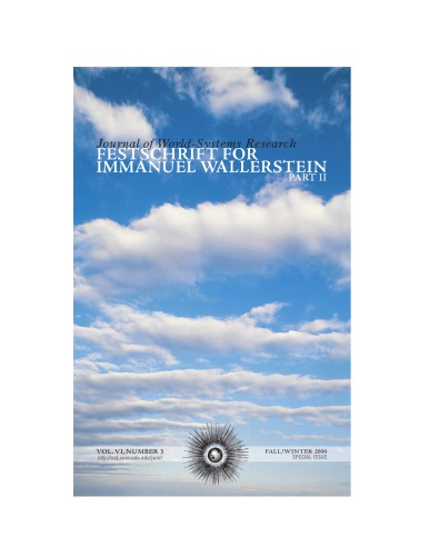JWSR Volume 6, Number 3 (2000) - Festschrift For Immanuel Wallerstein Part II