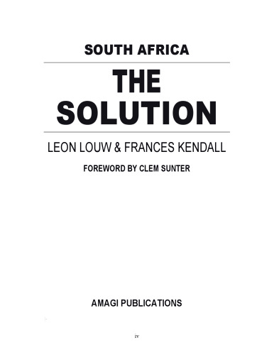 South Africa: the Solution