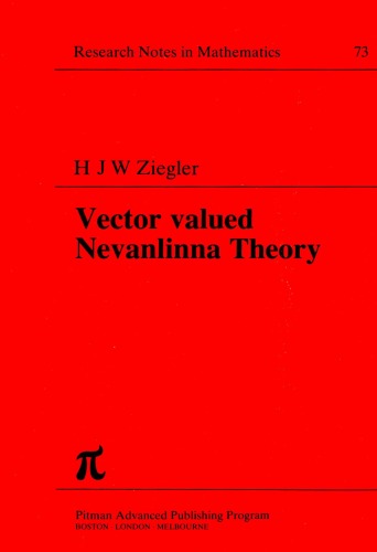 Vector valued Nevanlinna theory