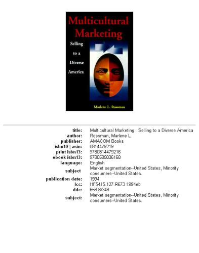 Multicultural Marketing: Selling to a Diverse America