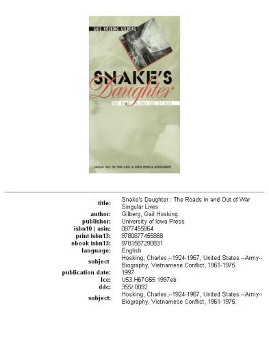 Snake's Daughter: The Roads in and Out of War (Singular Lives)