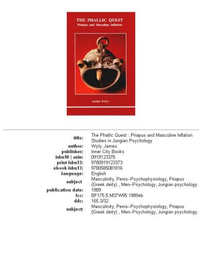 The Phallic Quest: Priapus and Masculine Inflation (Studies in Jungian Psychology)