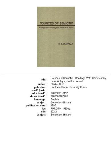 Sources of Semiotic: Readings with Commentary from Antiquity to the Present