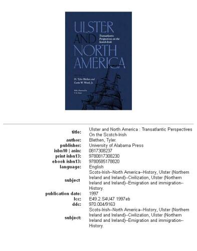 Ulster and North America: Transatlantic Perspectives on the Scotch-Irish