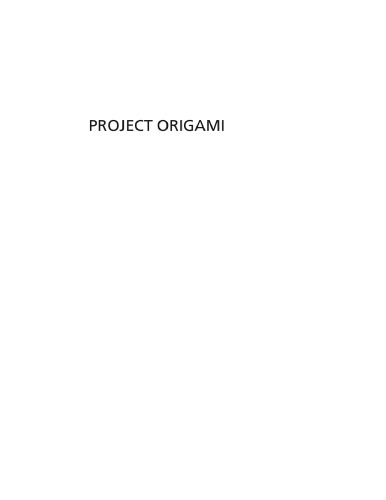 Project Origami: Activities for Exploring Mathematics