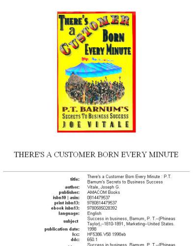 There's a Customer Born Every Minute: P.T. Barnum's Secrets to Business Success