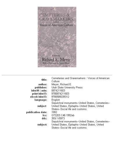 Cemeteries Gravemarkers