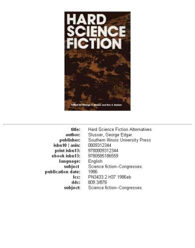Hard Science Fiction (Alternatives)