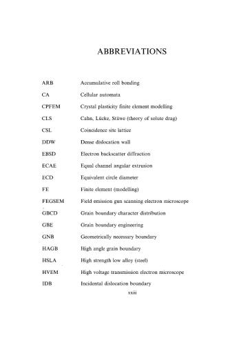 Recrystallization and Related Annealing Phenomena