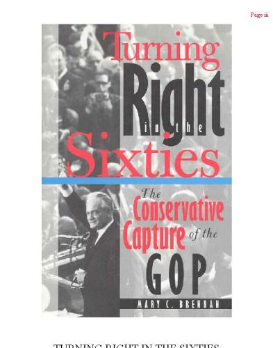 Turning Right in the Sixties: The Conservative Capture of the GOP