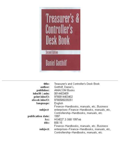 Treasurer's & Controller's Desk Book