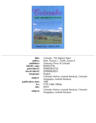 Colorado: The Highest State