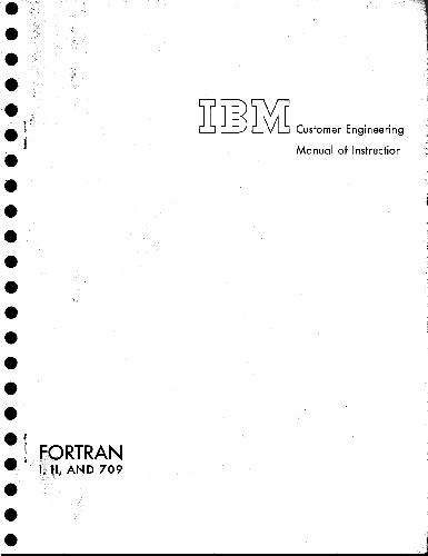 IBM Customer Engineering. Manual of Instruction