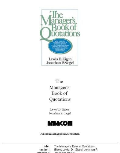 The Manager's Book of Quotations