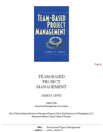 Team-Based Project Management