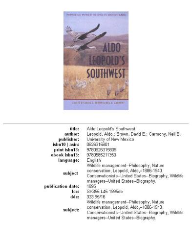 Aldo Leopold's Southwest