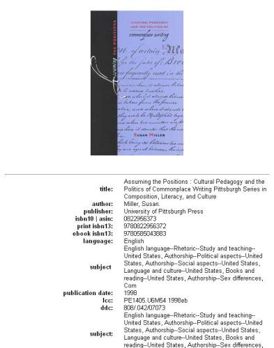 Assuming The Positions (Pitt Comp Literacy Culture)