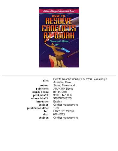 How to Resolve Conflicts at Work