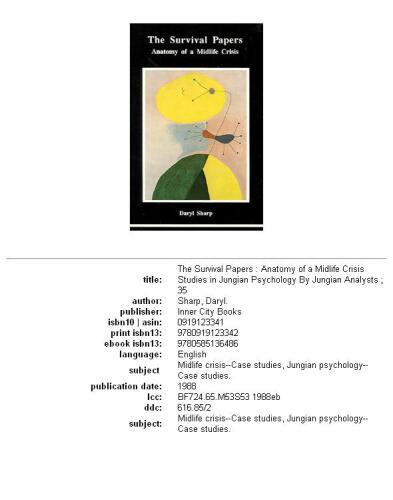 The Survival Papers: Anatomy of a Midlife Crisis (Studies in Jungian Psychology By Jungian Analysts, No 35)
