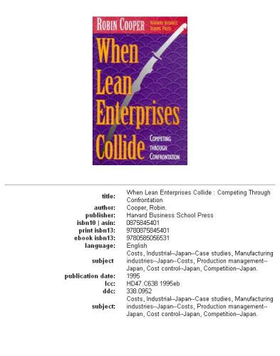 When Lean Enterprises Collide: Competing Through Confrontation
