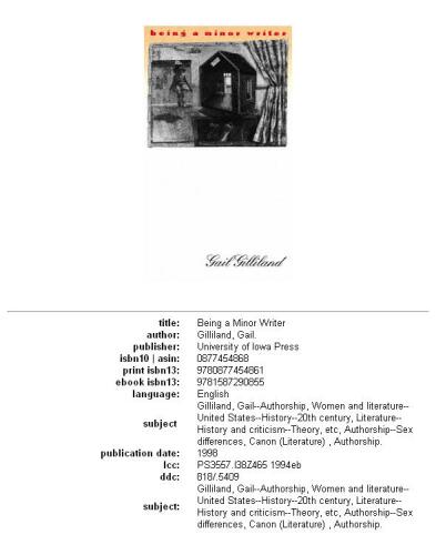 Being a Minor Writer