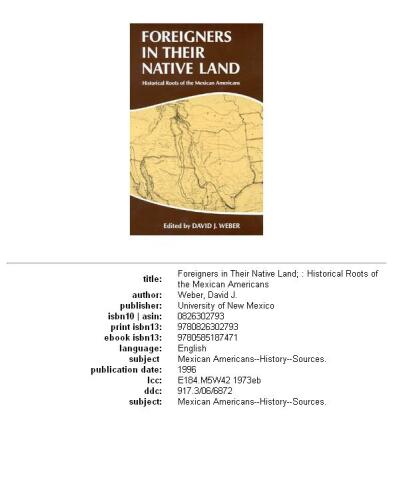 Foreigners In Their Native Land