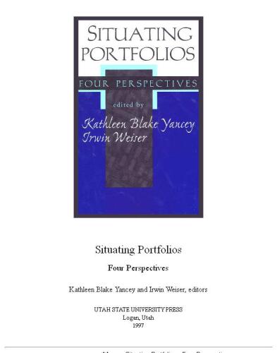 Situating Portfolios