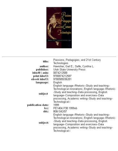 Passions Pedagogies And 21St Century Technologies