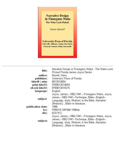 Narrative Design in Finnegans Wake: The Wake Lock Picked (Florida James Joyce)