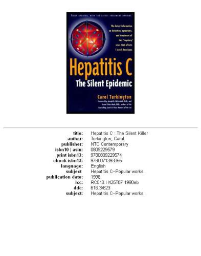 Hepatitis C: The Silent Epidemic