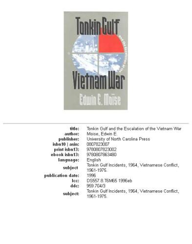 Tonkin Gulf and the Escalation of the Vietnam War