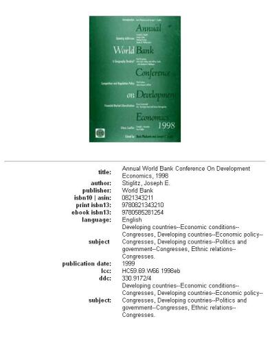 Annual World Bank Conference on Development Econmics 1998 (Annual World Bank Conference on Development Economics)