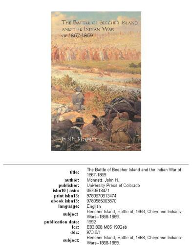The Battle of Beecher Island and the Indian War of 1867-1869 ~ HTML