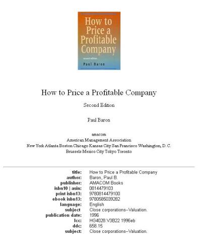 How to Price a Profitable Company