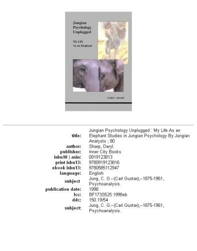 Jungian Psychology Unplugged: My Life As an Elephant (Studies in Jungian Psychology By Jungian Analysts)