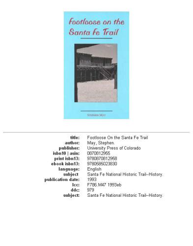 Footloose on the Santa Fe Trail