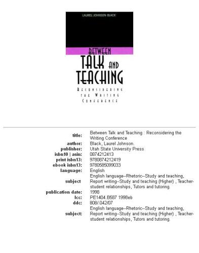 Between Talk And Teaching