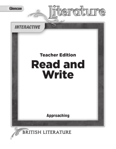 Read and Write British Literature, Approaching Level (Teacher Edition)
