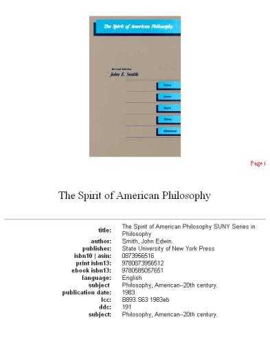 Spirit of American Philosophy