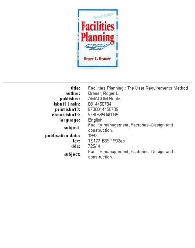 Facilities Planning