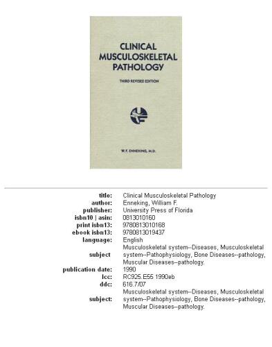 Clinical Musculoskeletal Pathology