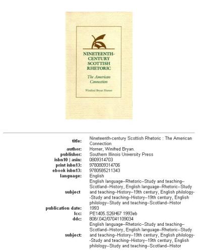 Nineteenth-Century Scottish Rhetoric: The American Connection
