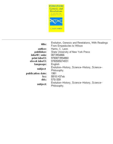 Evolution, Genesis and Revelations