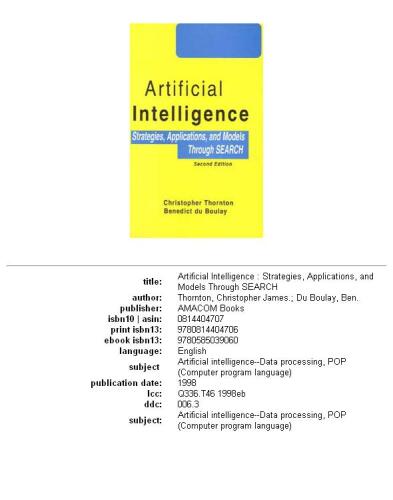 Artificial Intelligence: Strategies, Applications, and Models Through Search, 2nd Edition