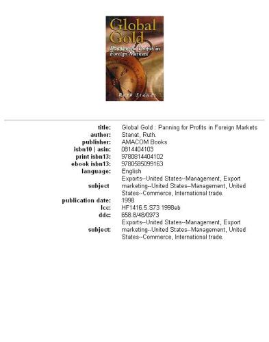 Global Gold: Panning for Profits in Foreign Markets