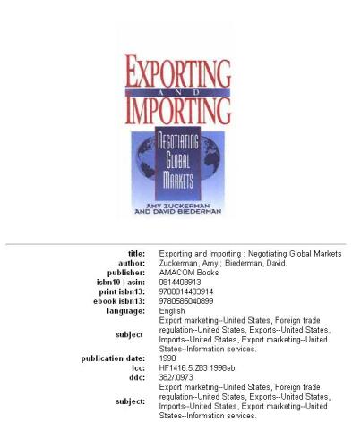 Exporting & Importing: How to Buy and Sell Profitably Across Borders