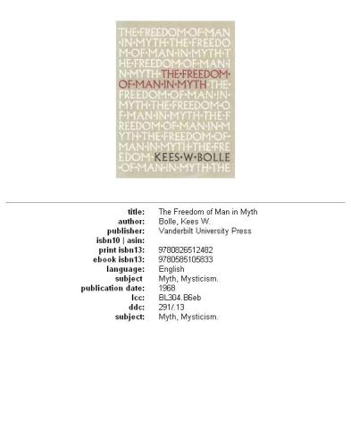 The Freedom of Man in Myth