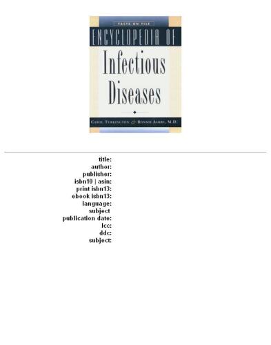 Encyclopedia of Infectious Diseases